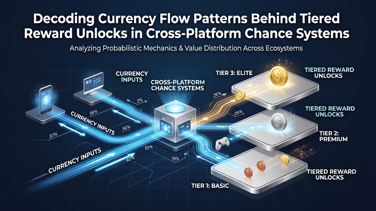Flowchart illustrating tier progression linked to deposit types and cross-platform activity tracking