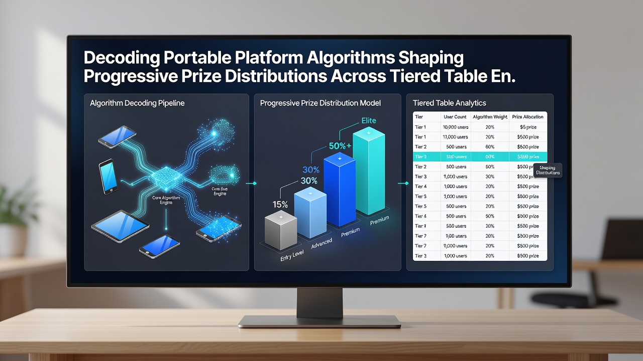 Algorithm visualization showing prize flow across mobile tiered tables