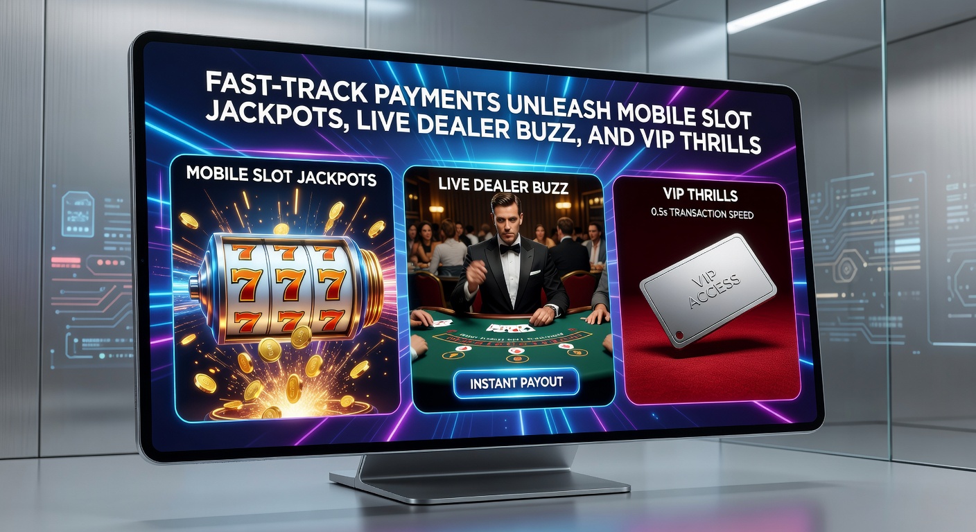 Vibrant scene of a live dealer table on a mobile device with payment icons flashing green approvals amid cheering virtual players and VIP badges glowing