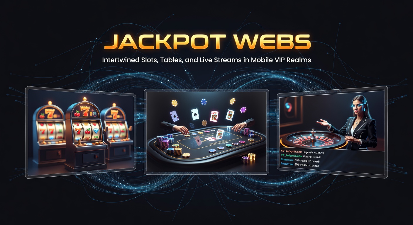 VIP mobile interface showing live blackjack table with progressive jackpot meter synced to slot contributions and streaming dealer