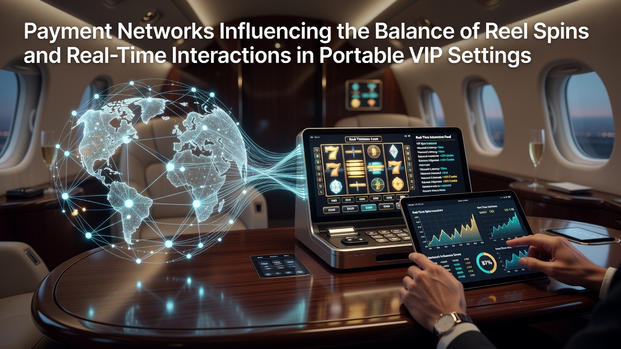 Illustration of payment network flows connecting mobile devices to slot reels and live dealer interfaces in VIP settings